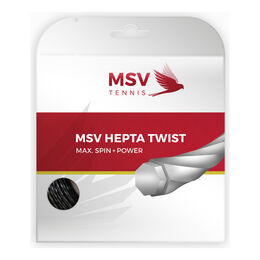 Tenisové Struny MSV Hepta - Twist 12m anthrazit